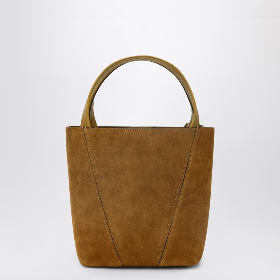 トートバッグ Chloe Small Beige Khaki Suede Spin Tote Bag Chloé Small beige khaki suede Spin tote bag | TheDoubleF