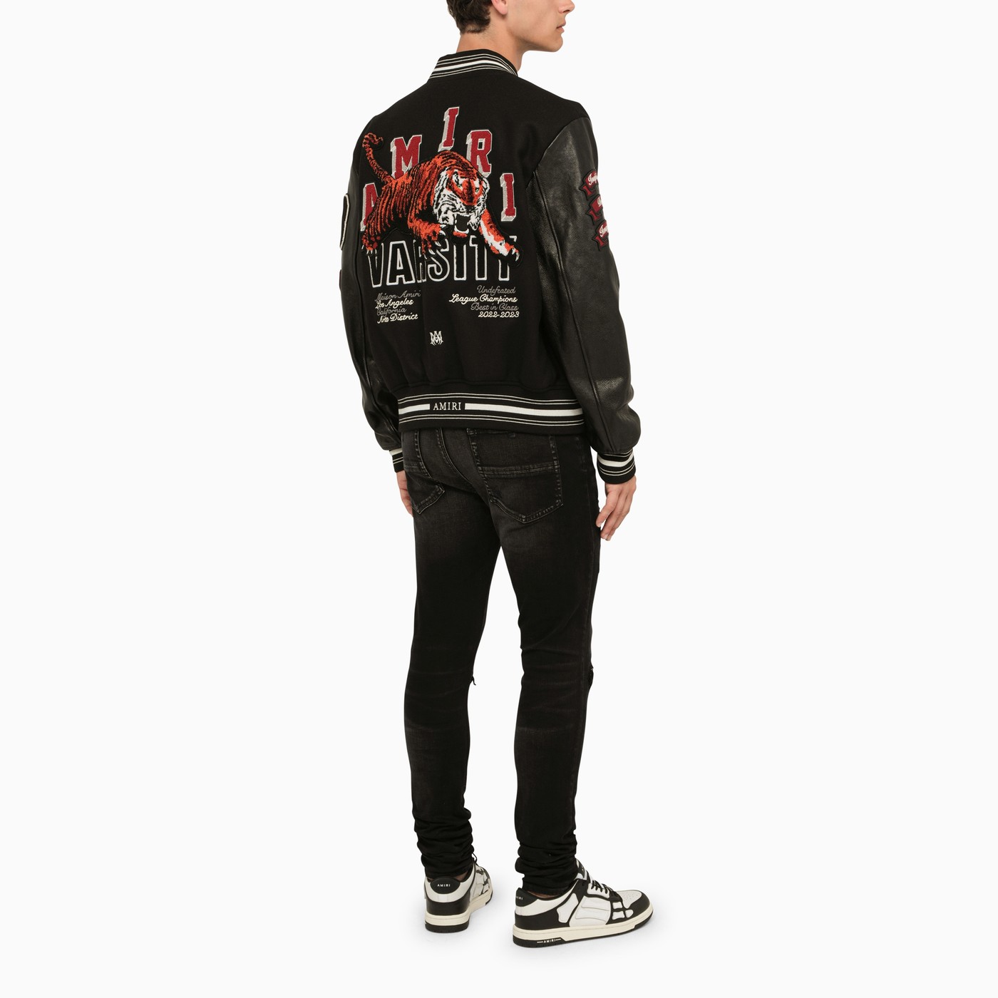 AMIRI Vintage Varsity black bomber jacket TheDoubleF