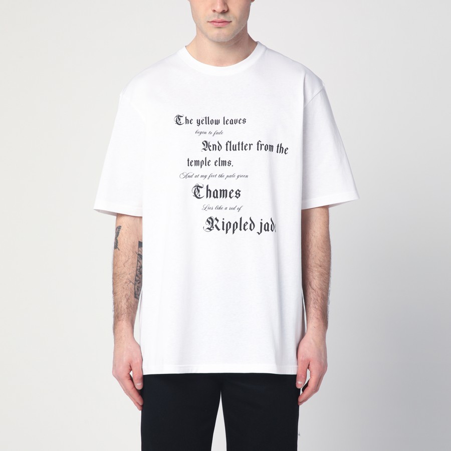Tシャツ・カットソー alexander mcqueen White cotton t-shirt (777195QLADH 9000) Men's McQueen-T-Shirt in White | McQueen US