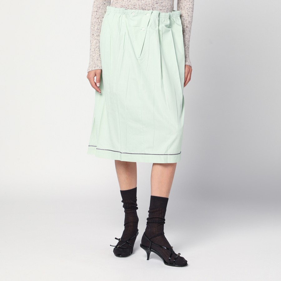 スカート PRADA AQUA-COLOURED COTTON SKIRT Prada Aqua-coloured cotton skirt | TheDoubleF