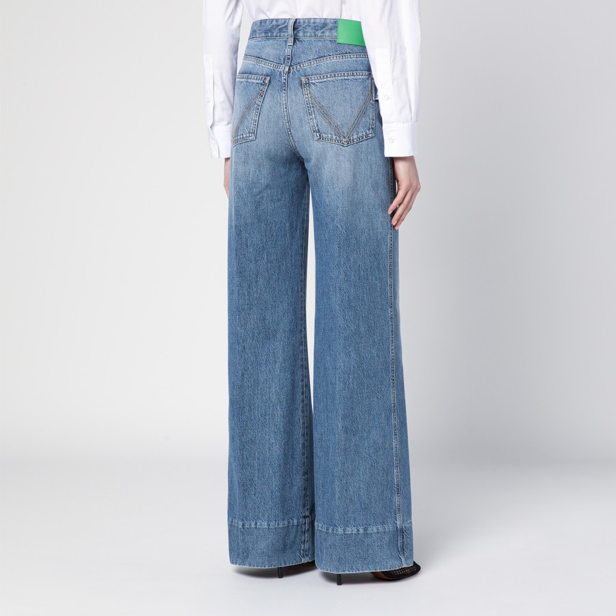 デニム・ジーパン BOTTEGA VENETA Women Denim Pants 771871 V42W0 4715 BLUE Bottega Veneta Wide Leg Jeans Women Blue – Bluefly