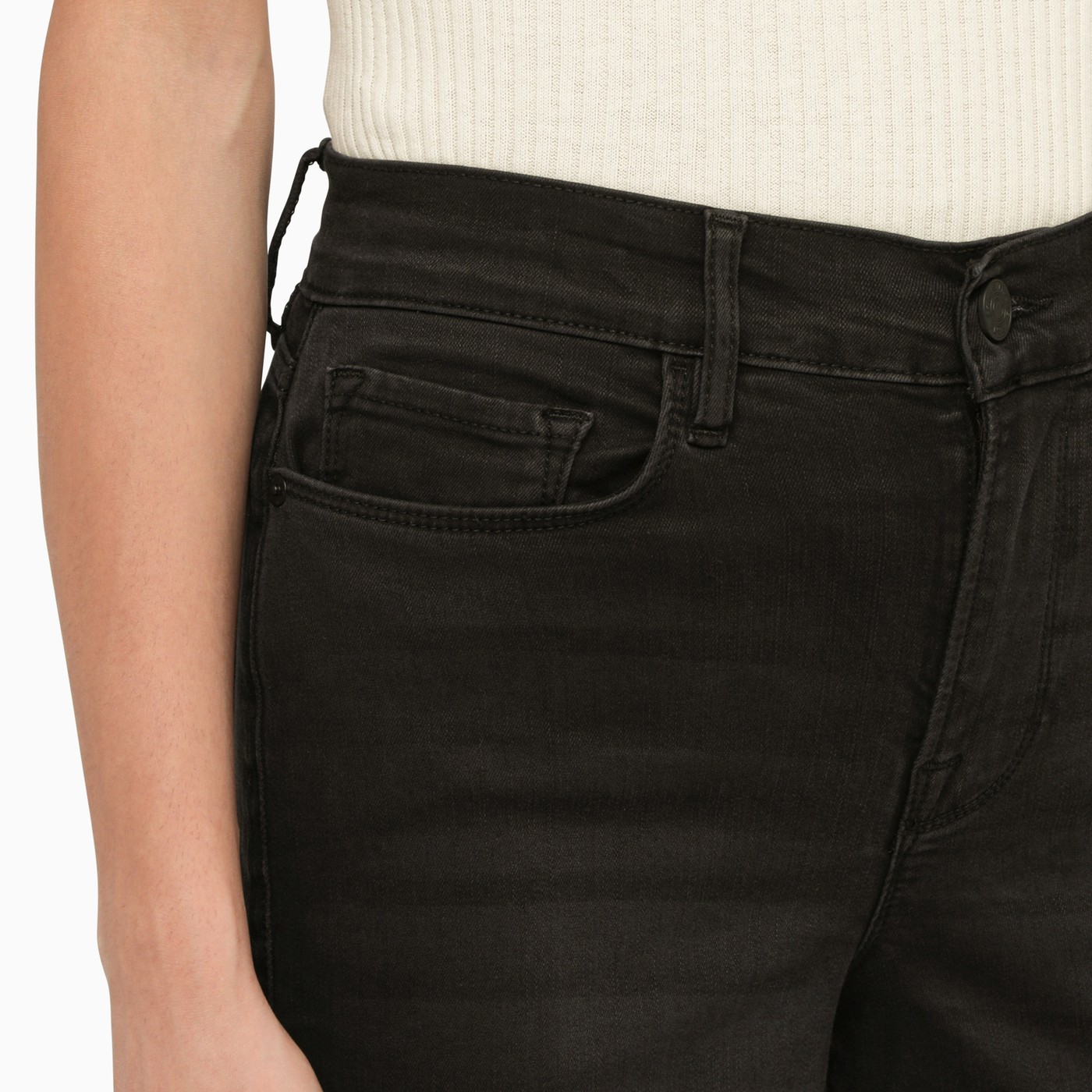 Frame Black denim wide jeans TheDoubleF