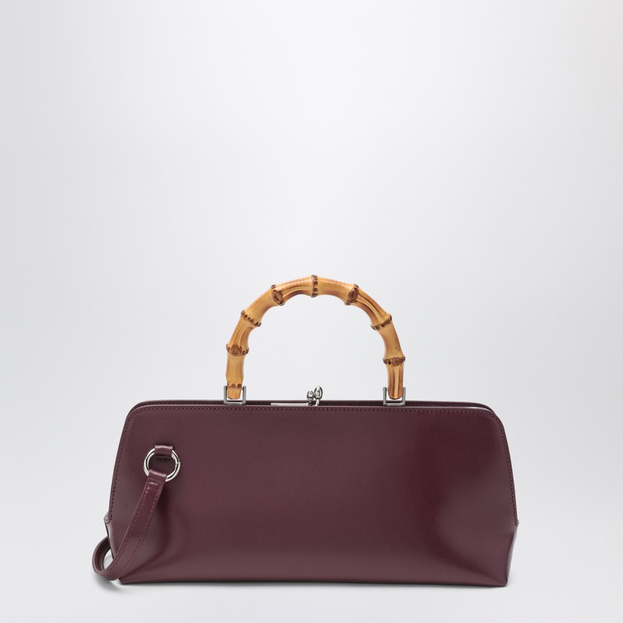 バッグ・カバンその他 Jil Sander Small Goji Bamboo bag in burgundy Jil Sander Small Goji Bamboo bag in burgundy | TheDoubleF