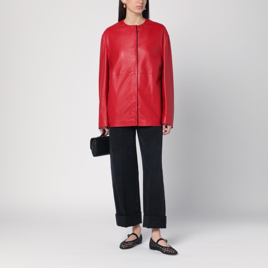 ジャケット Loulou Studio Red Atalia leather jacket Loulou Studio Red Atalia Leather Jacket | Balardi