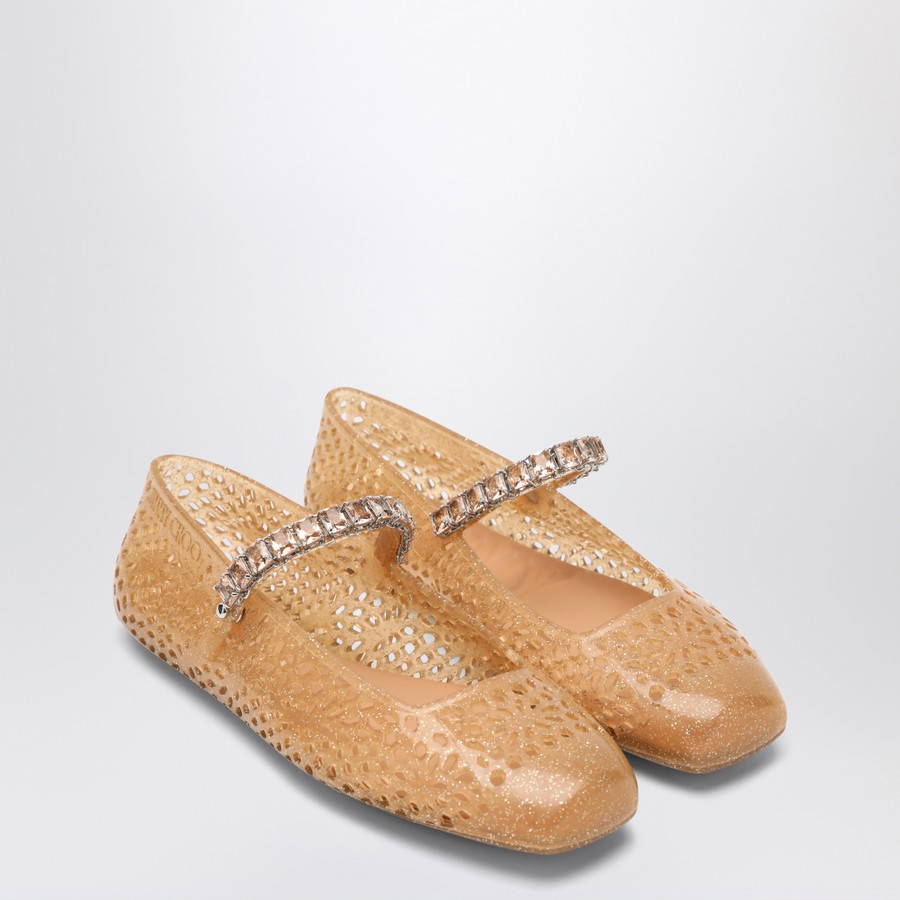 Jimmy Choo The Jelly transparent beige ballet flats with