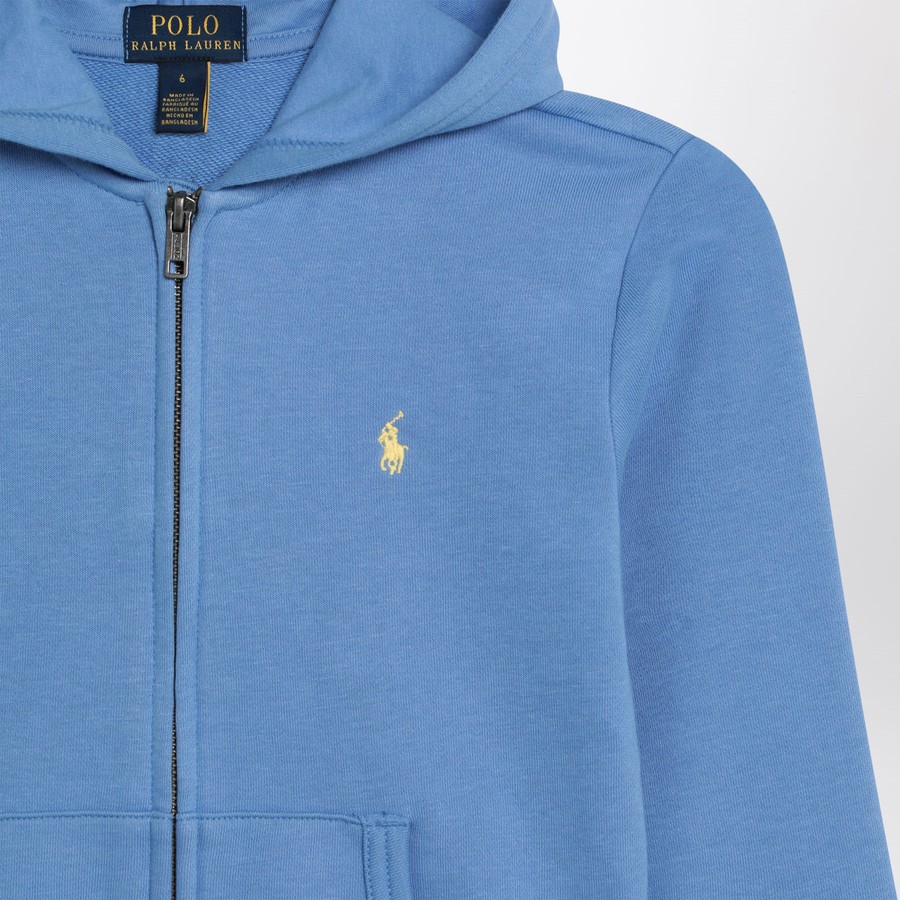 Polo Ralph Lauren Light blue zip-up sweatshirt in cotton