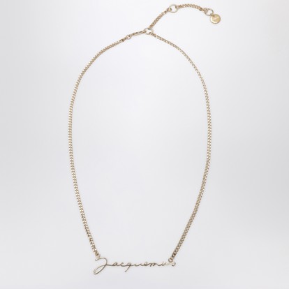 JACQUEMUS The gold necklace with logo | TheDoubleF