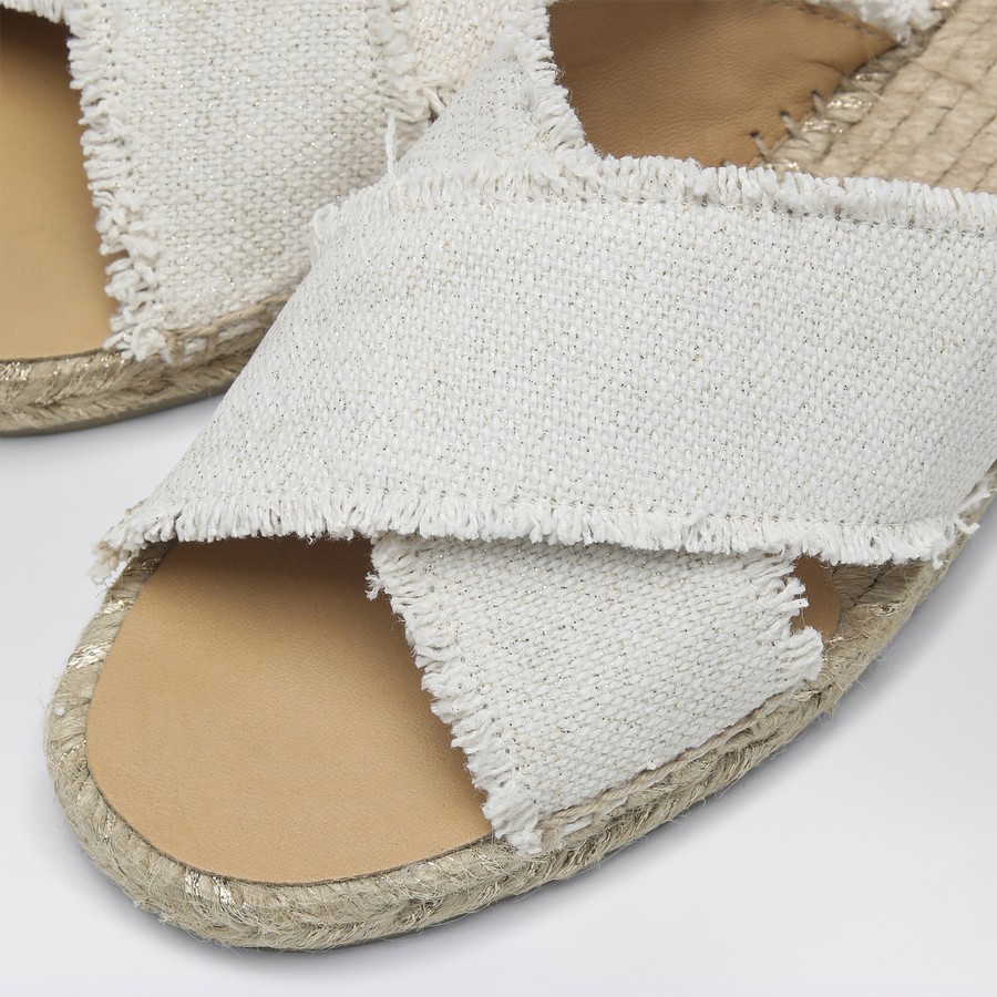 パンプス CASTANER WHITE PALMERA SLIP-ON Castañer White Palmera slip-on | TheDoubleF