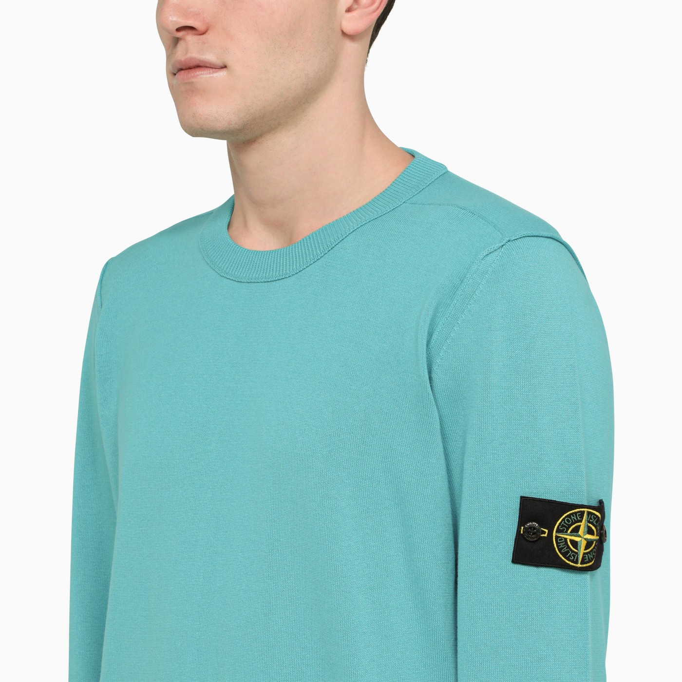 Stone Island Turquoise cotton jersey TheDoubleF