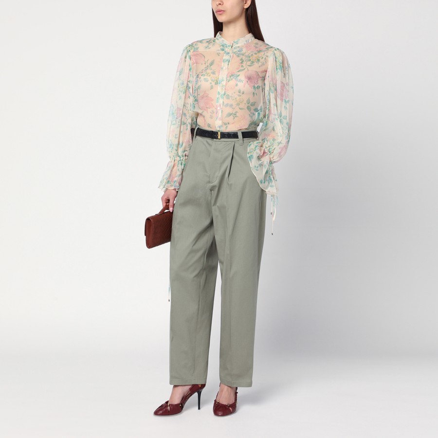ボトムスその他 DEPARTMENT 5 Sage green cotton trousers DEPARTMENT 5 Sage green cotton trousers | TheDoubleF