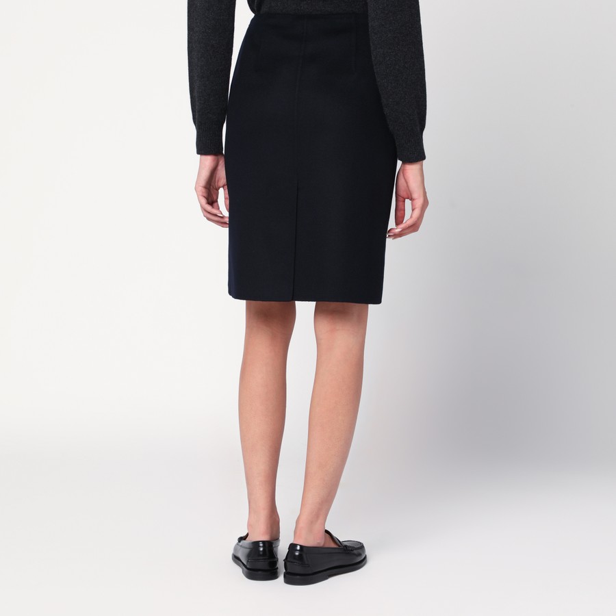 Loro Piana Vivian navy blue cashmere skirt | TheDoubleF