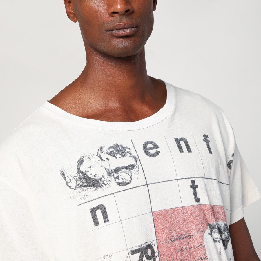 Tシャツ・カットソー ENFANTS RICHES DEPRIMES WHITE VINTAGE-EFFECT T-SHIRT Enfants Riches Déprimés White vintage-effect T-shirt with