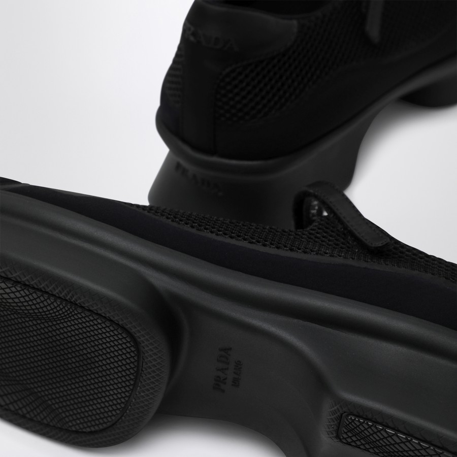 フラットシューズ PRADA SS25 Black mesh ballerinas (1F111OF050YZU F0002) Prada Black Mesh Ballerinas | italist