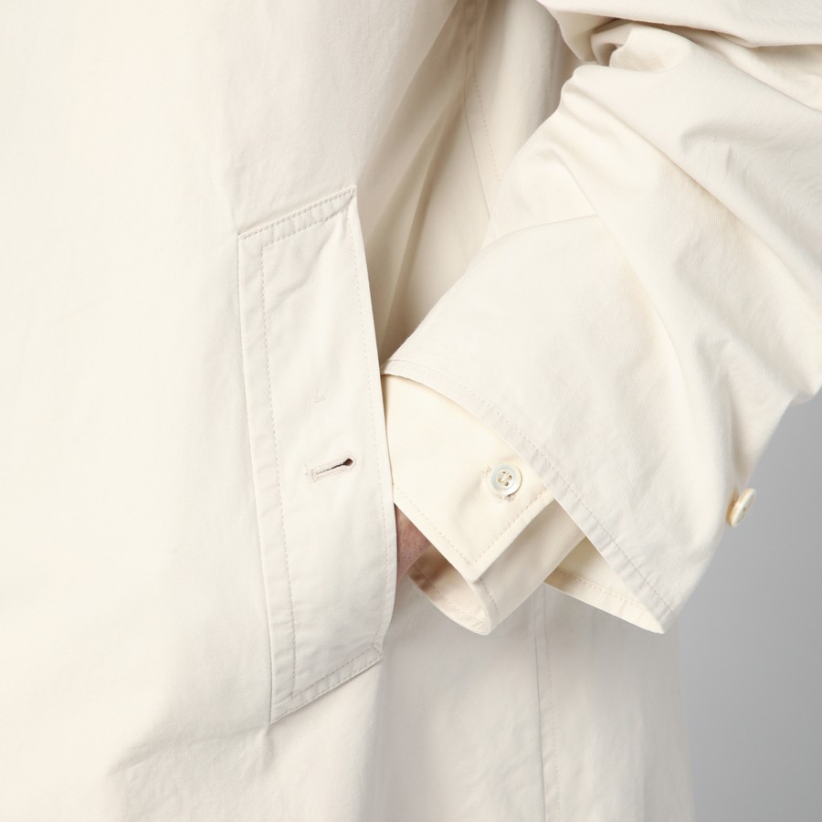 Maison Margiela Single-breasted trench coat ivory in cotton