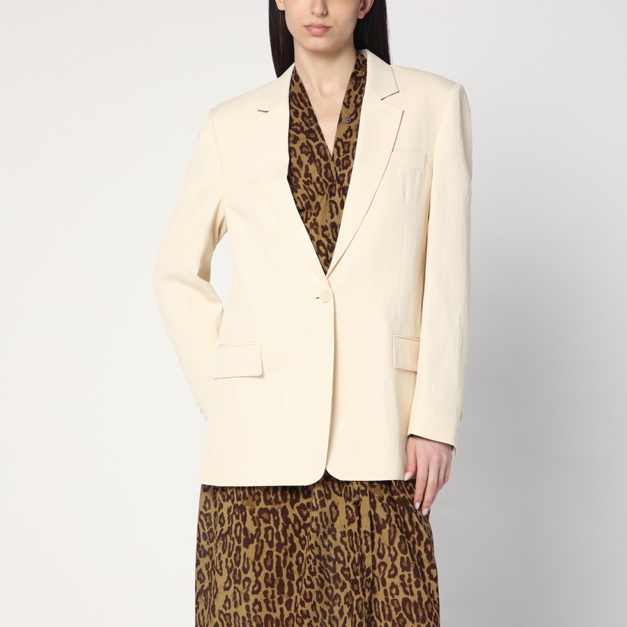 ジャケット Stella McCartney JACKET (650149STA49 9210) Stella McCartney Single-breasted jacket in butter colour