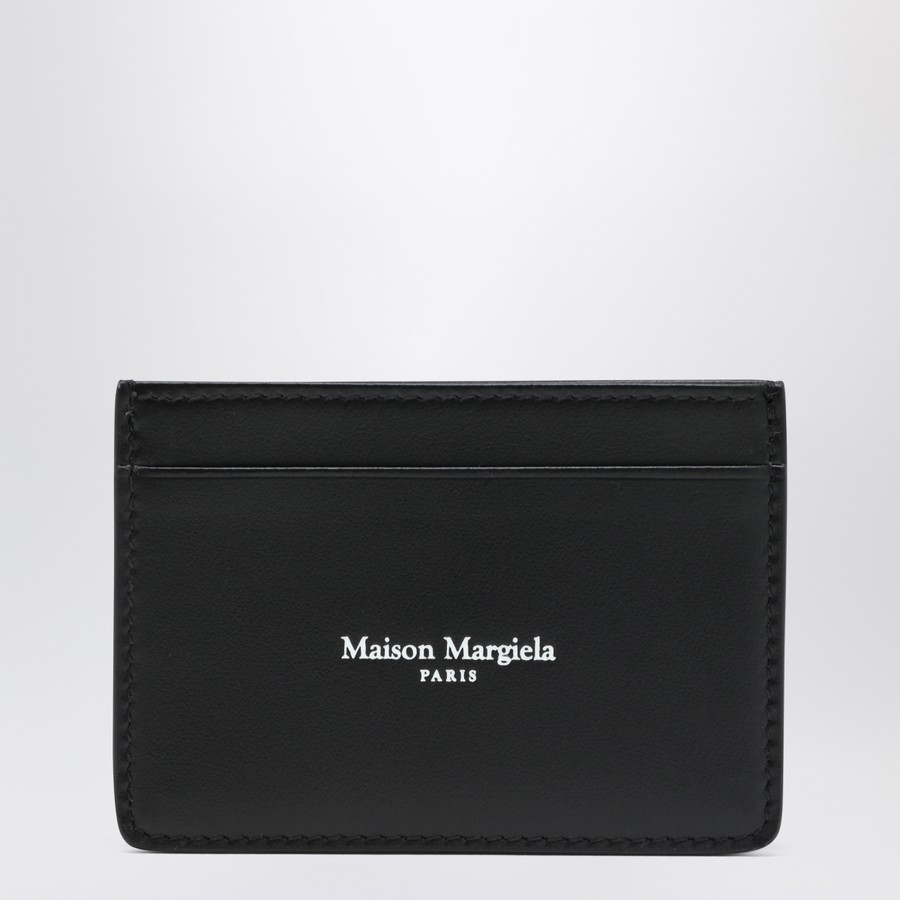 ★ mynカート★ Maison Margiela Black leather cardholder with logo | TheDoubleF