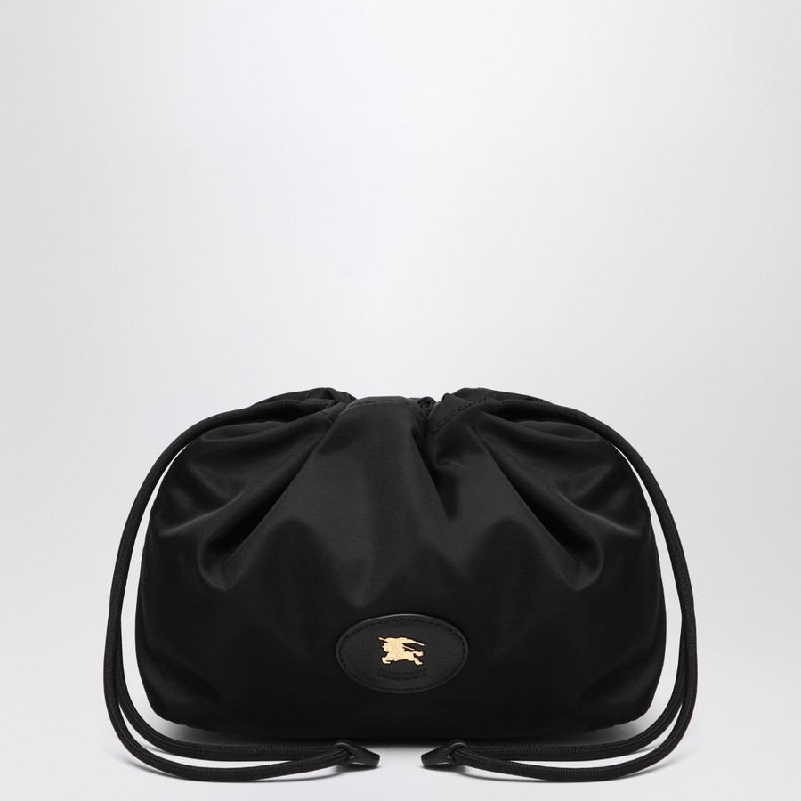 【関税＆送料込み】Burberry Reversible Pouch In With Check Burberry Reversible pouch in black nylon with Check pattern