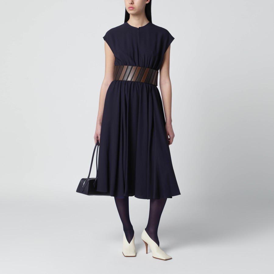 Alaïa Purple midi dress with belt | TheDoubleF