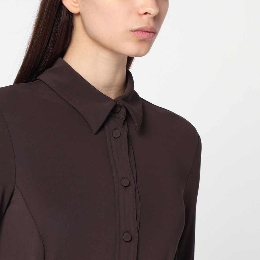 Max Mara Midi shirt dress in coffee colour | TheDoubleF