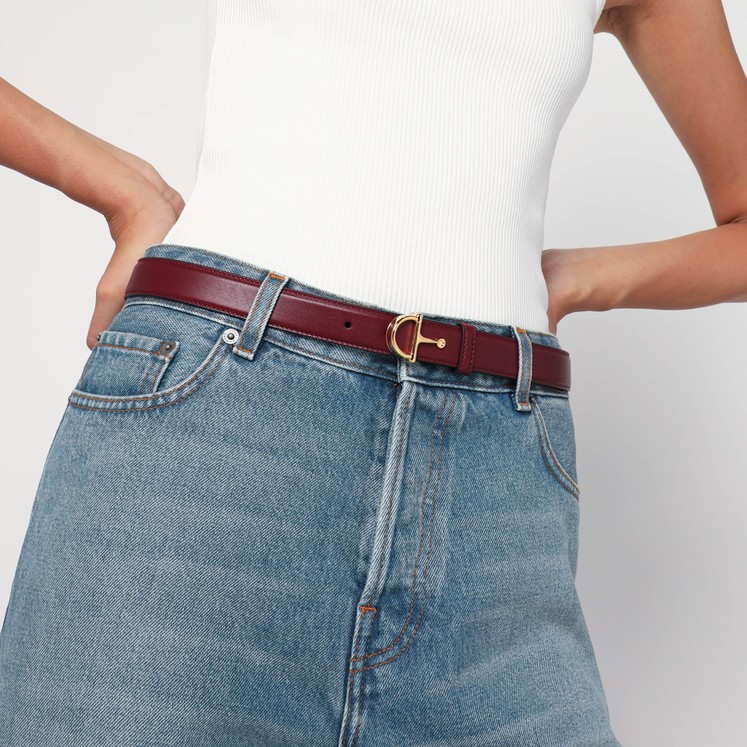 GUCCI Gucci Blondie Rosso Ancora leather belt | TheDoubleF