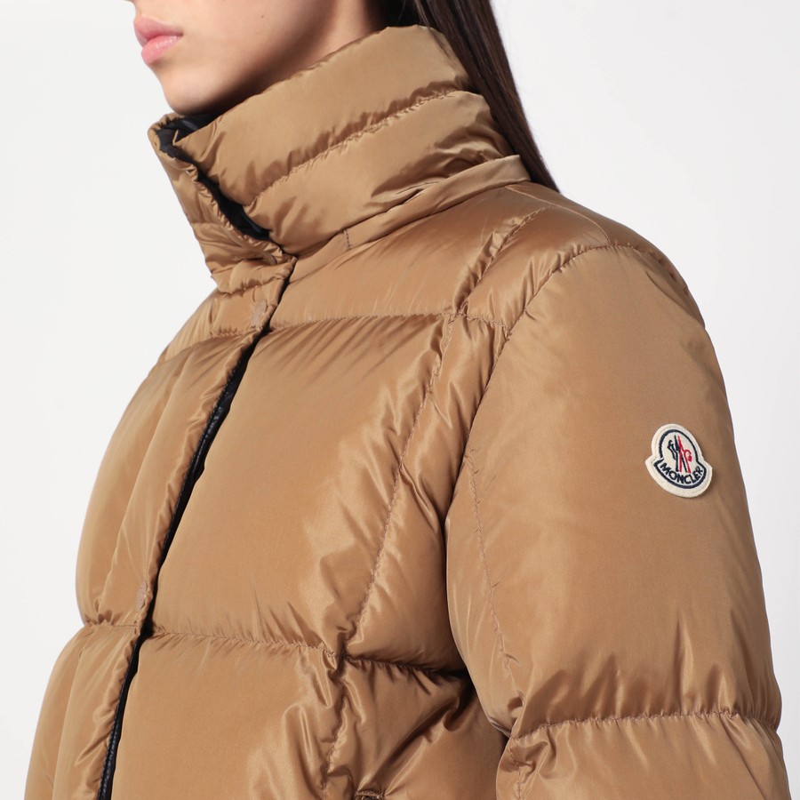 Moncler Beige hooded puffer jacket TheDoubleF