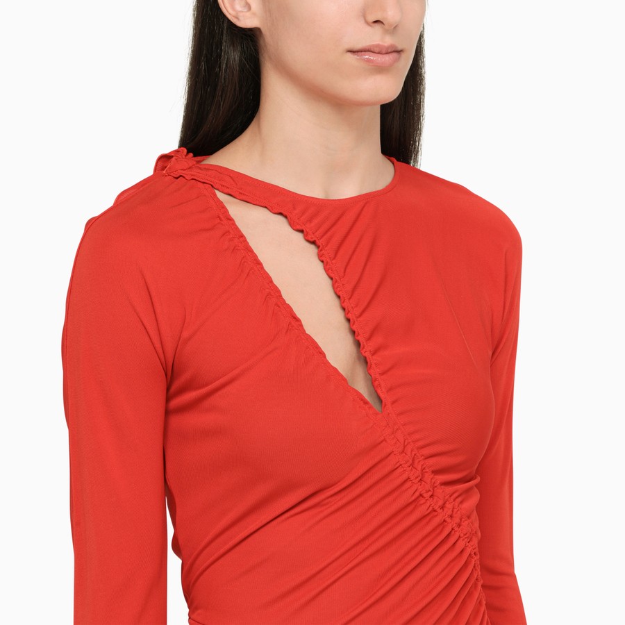 ワンピース VICTORIA BECKHAM CUT OUT DETAIL RED DRESS Victoria Beckham cut out detail red dress | REVERSIBLE