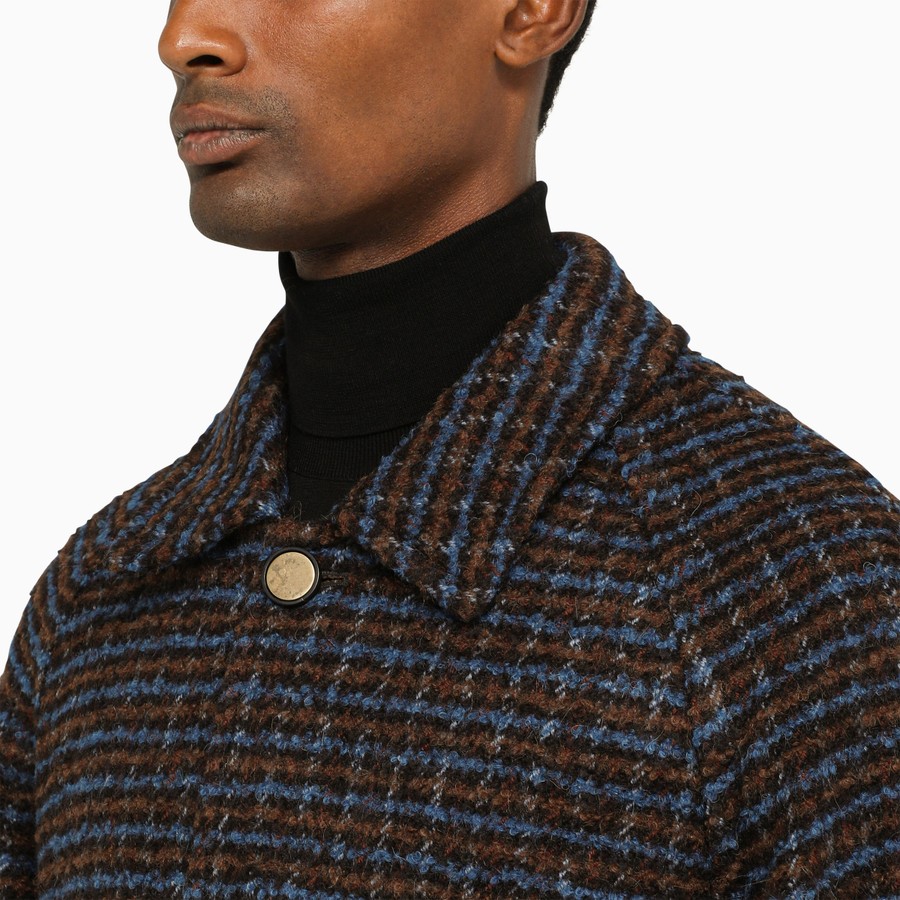 Andersson Bell Blue checked single-breasted coat | TheDoubleF
