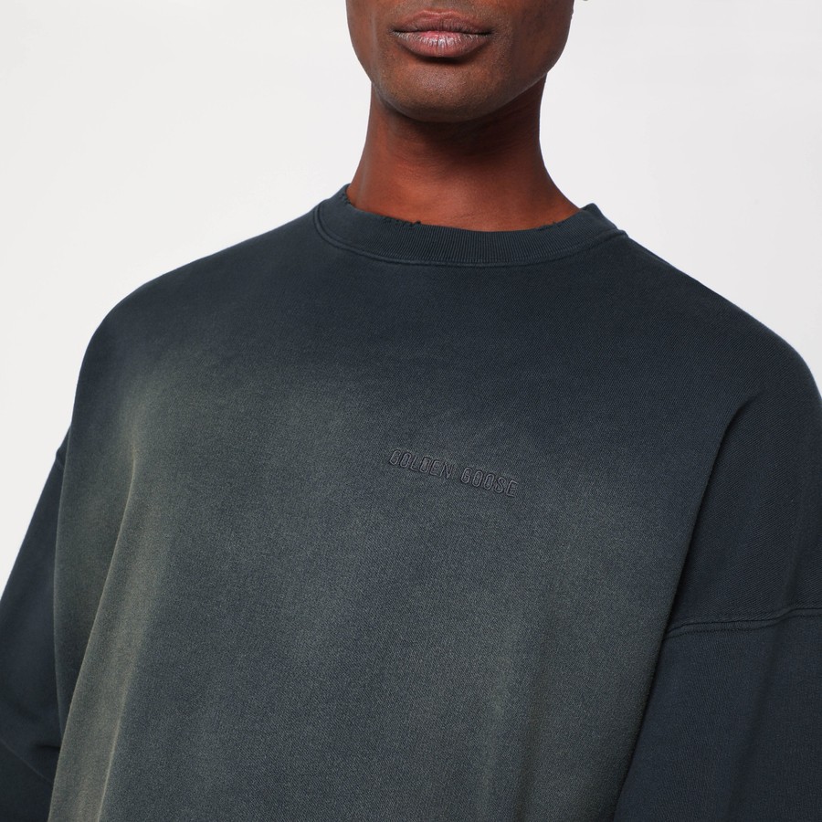 スウェット・トレーナー Golden  Distressed Faded Black Sweatshirt Golden Goose Distressed faded black sweatshirt | TheDoubleF
