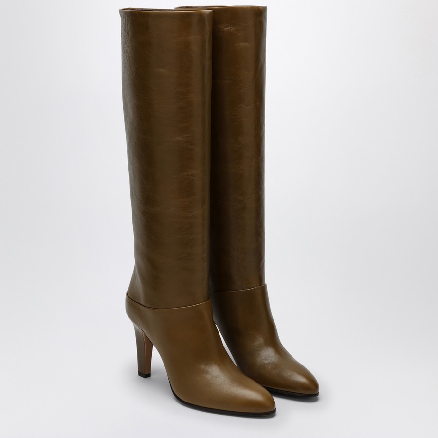 ブーツその他 CHLOE EVE KHAKI GREEN LEATHER BOOT Chloé Eve khaki green leather boot | TheDoubleF