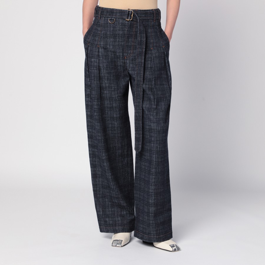 デニム・ジーパン Burberry Indigo Jeans In Check Pattern Denim Burberry Indigo jeans in Check pattern denim | TheDoubleF