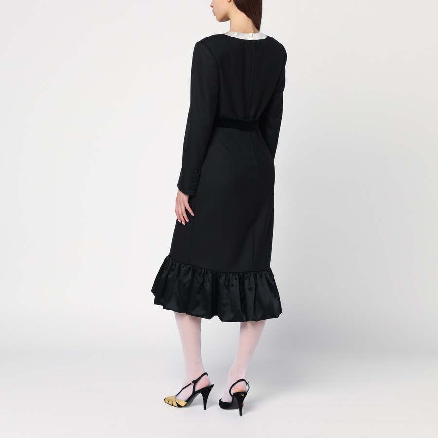ワンピースその他 Valentino Black midi wool dress with bows Valentino Black midi wool dress with bows | TheDoubleF