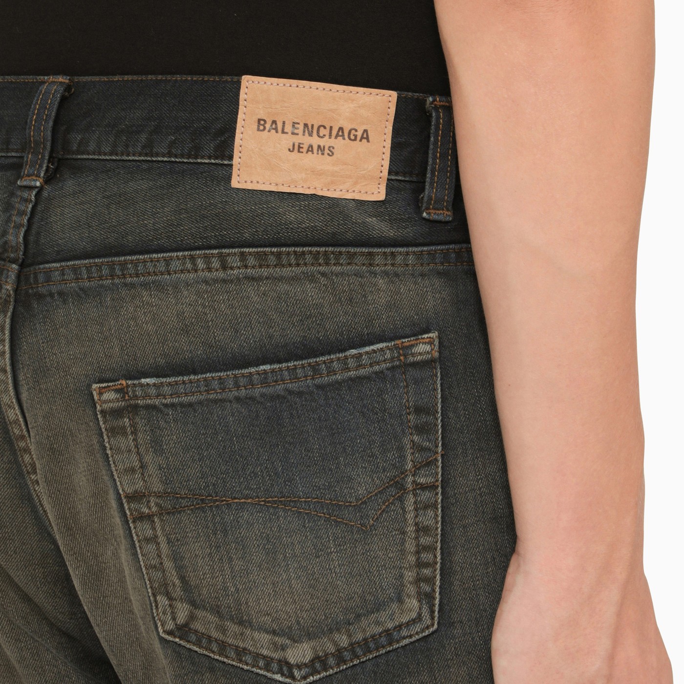 Balenciaga Grey denim baggy jeans TheDoubleF