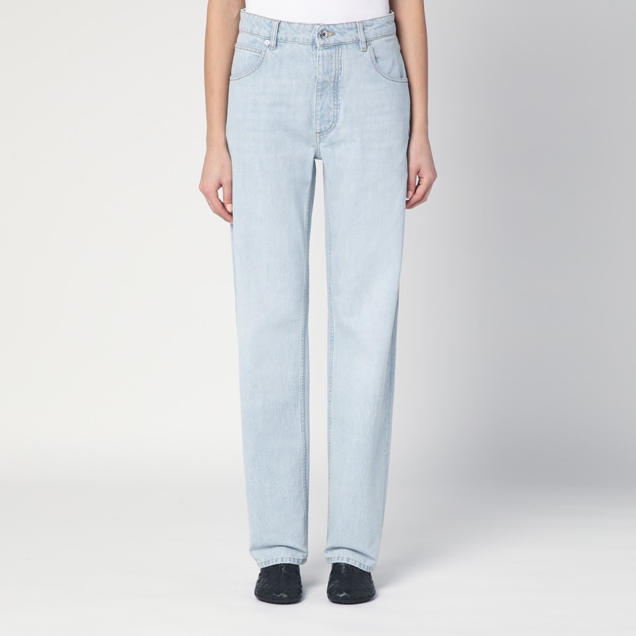 パンツ BOTTEGA VENETA Curve Denim Light Blue Men's Crushed Jeans in Light blue | Bottega Veneta NL