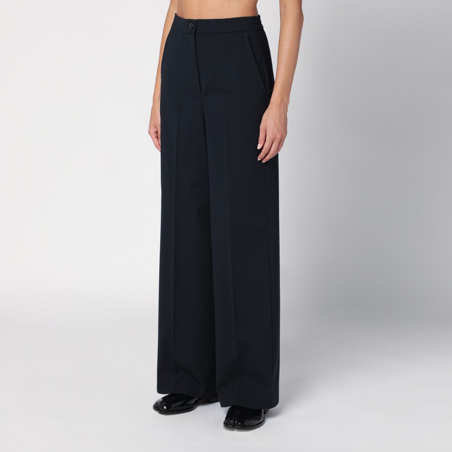 ボトムスその他 Department 5 Navy blue wool-blend trousers DEPARTMENT 5 Navy blue wool-blend trousers | TheDoubleF