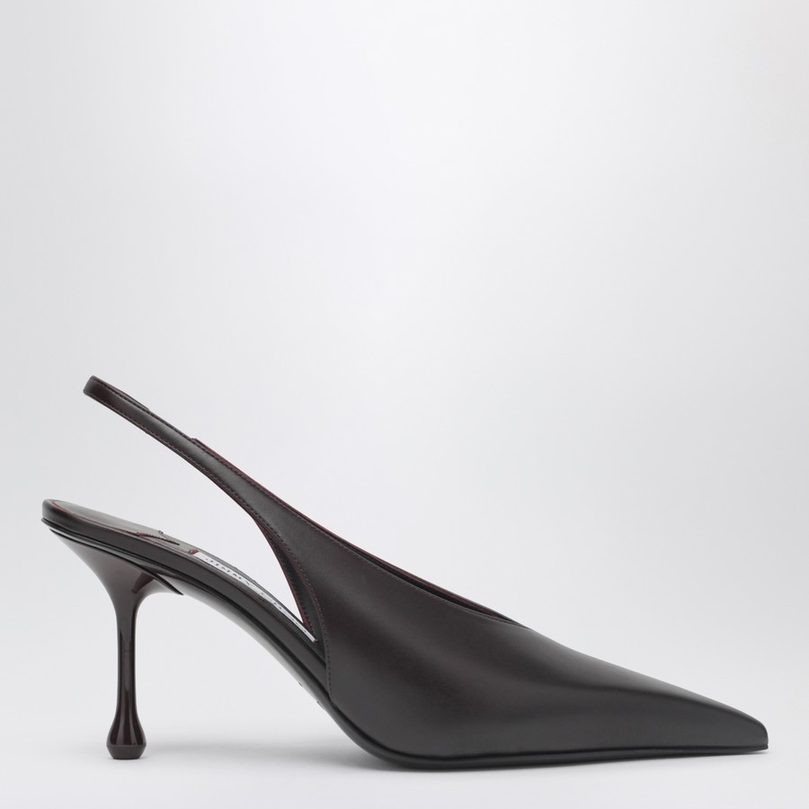 Jimmy Choo Isa 80 neckline color Merlot | TheDoubleF