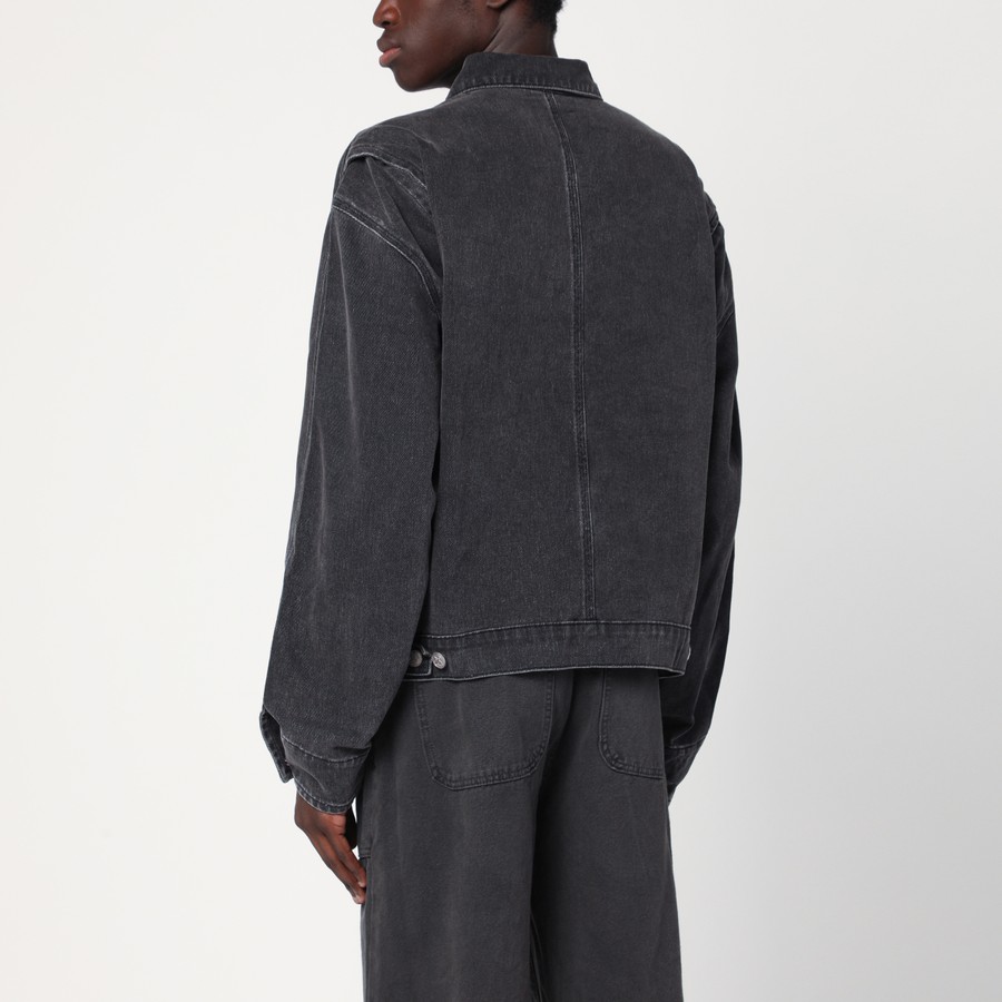 【BAON】23FW★ [BAONHAUS] Biltzko cut washed black denim pt Baggy – Valabasas