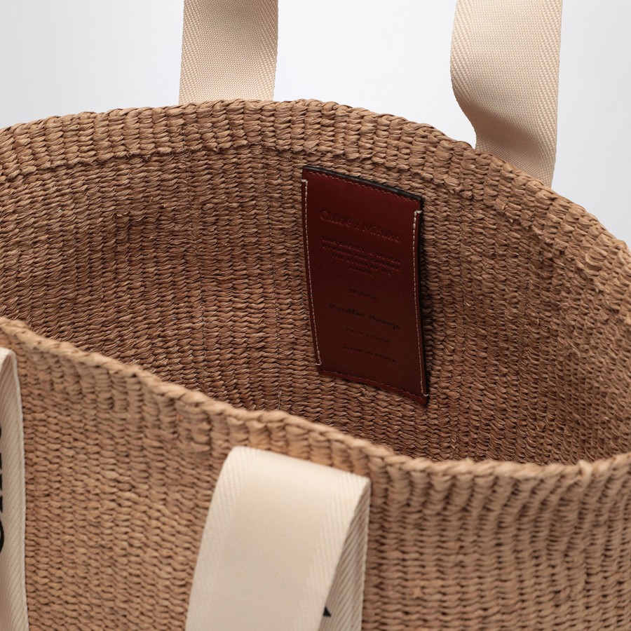 ハンドバッグ Chloe Woody Large Basket Bag With White Ribbon Large Woody Basket | White Timeless Essential | Chloé US