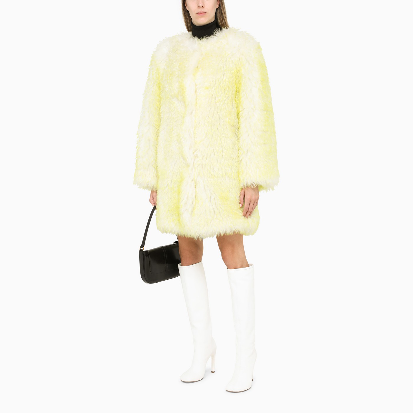 Becagli Long yellow fur coat TheDoubleF
