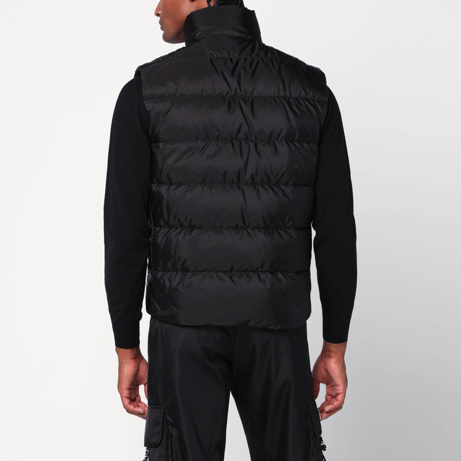 Prada Black padded vest in Re-Nylon | TheDoubleF