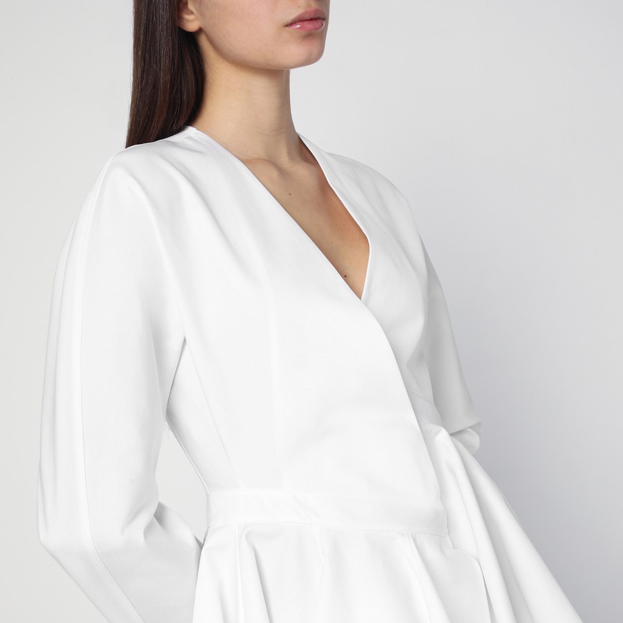Alaïa Asymmetrical white cotton dress | TheDoubleF