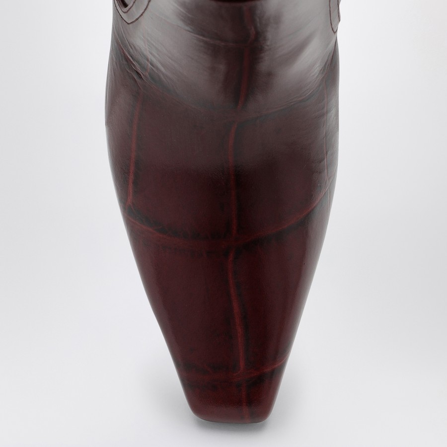 シューズ・サンダルその他 Paris Texas Bettina high boot with coconut effect PARIS TEXAS Bettina croc-effect leather boots | NET-A-PORTER