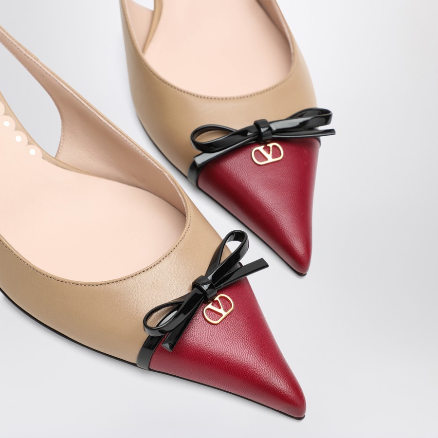 シューズ・サンダルその他 Valentino Garavani Slingback Bepointy 60MM beige/bordeaux Valentino Garavani Slingback Bepointy 60MM beige/bordeaux