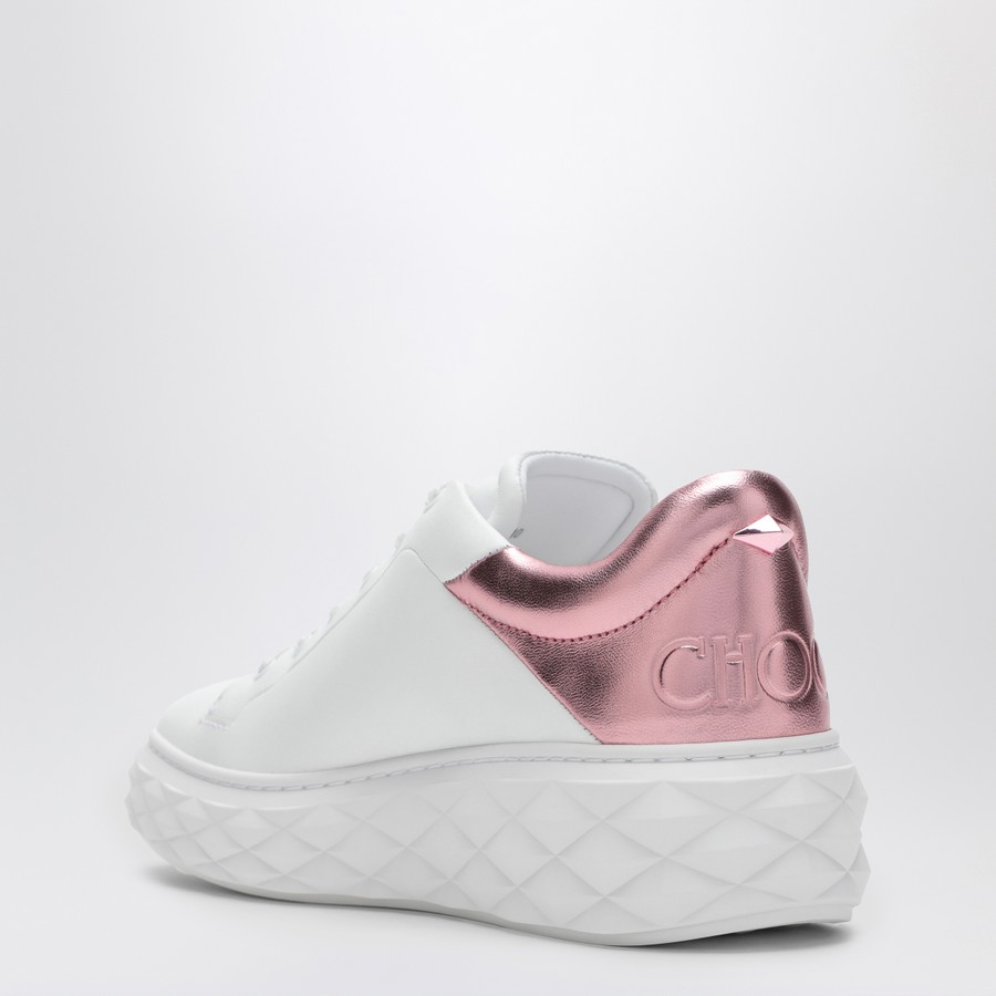 正規店買付【JIMMY CHOO】ホワイト/ピンク メタリックスニーカー Jimmy Choo Diamond Maxi white/pink metallic Sneaker | TheDoubleF
