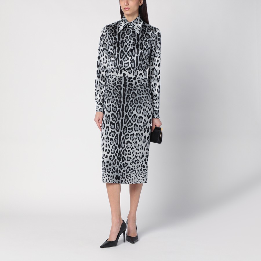 スカート Dolce&Gabbana Leopard print silk pencil skirt Dolce & Gabbana leopard-print Satin Midi Skirt | Brown