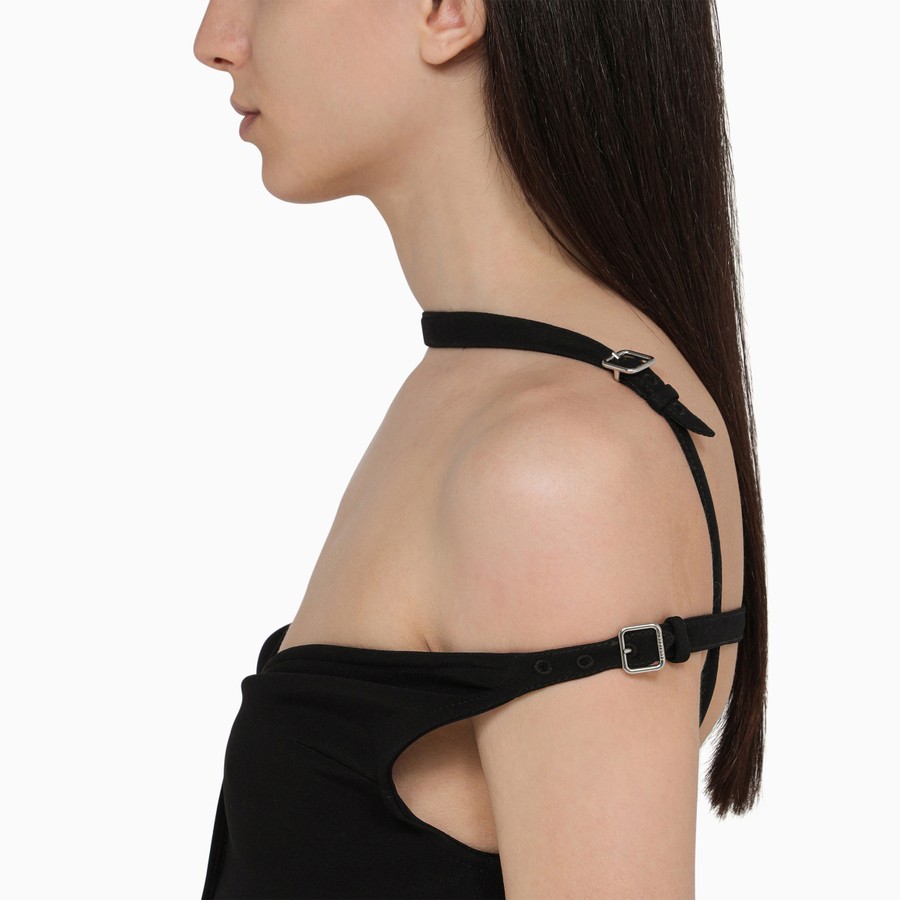 【関税&送料込】Courreges Ellipse Black Viscose Bustier Mini Courrèges Ellipse black viscose bustier mini dress | TheDoubleF