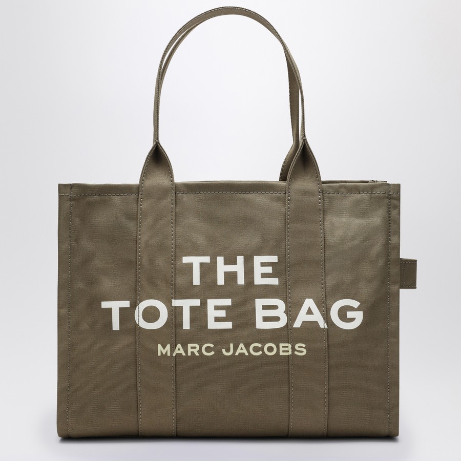 Grand tote bag vert foncé en toile