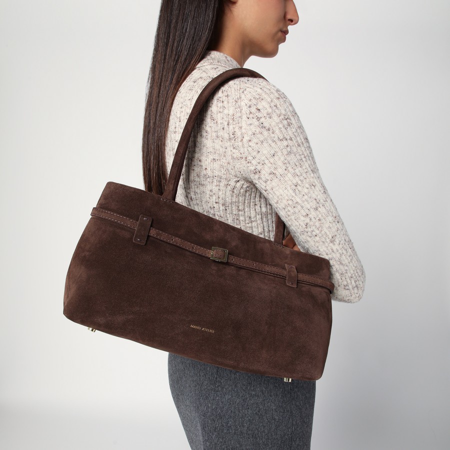 バッグ・カバンその他 Manu Atelier Dark brown suede East West Le Cambon bag Manu Atelier Dark brown suede East West Le Cambon bag