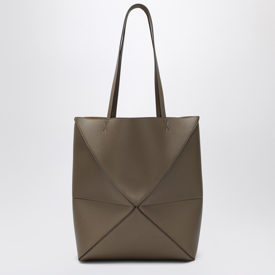 Loewe Medium Puzzle Fold Tote bag in taupe | TheDoubleF