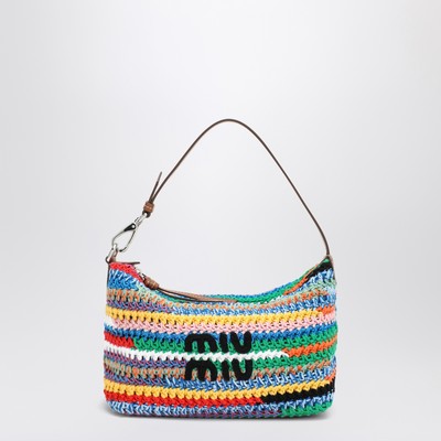 Miu Miu｜ (5NE841 AF46 F0055) Miu Miu Pouch in multicolored crochet | TheDoubleF