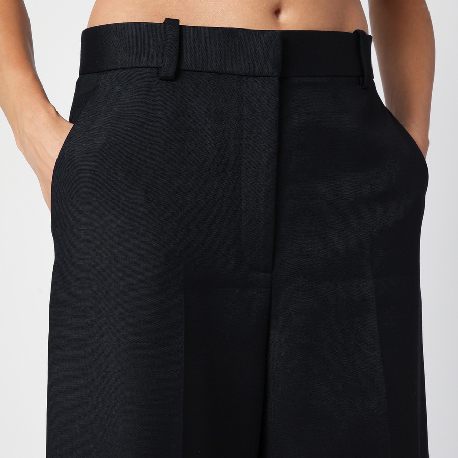 パンツ KHAITE BLACK CAITON HIGH-WAISTED TROUSERS Khaite Black Caiton high-waisted trousers | TheDoubleF